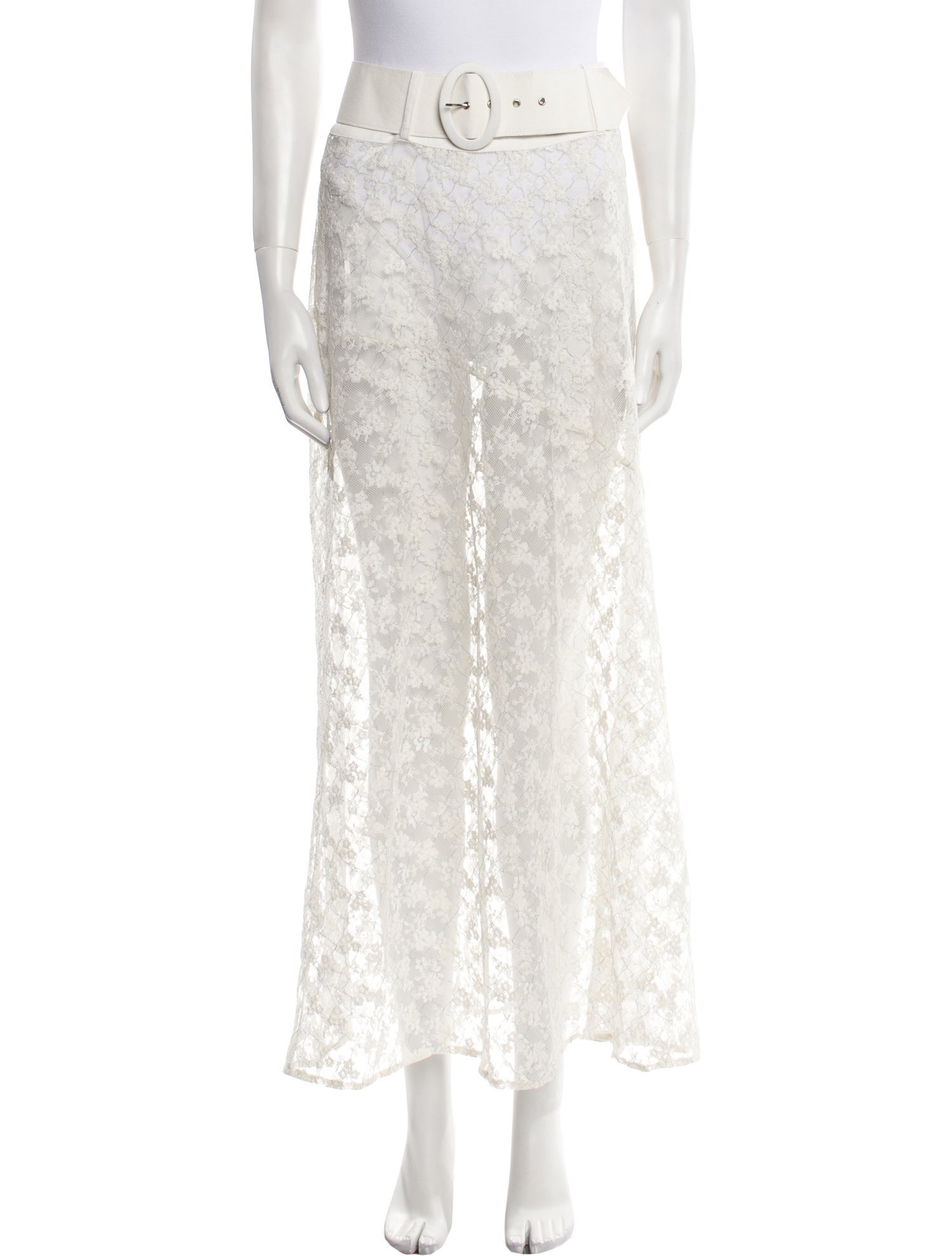 For Love & Lemons Lace Pattern Midi Length Skirt